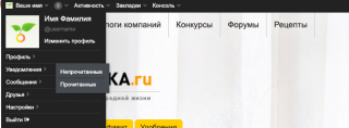Нажмите на "Профиль"